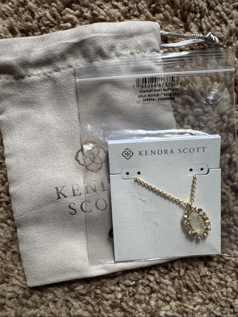 Kendra Scott Gold shanley Necklace with opal Stone